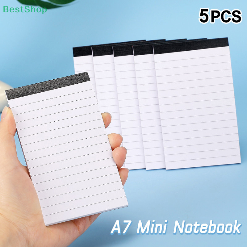 5Pcs A7 Mini Portable Notepad Inner Core Can Tear Paper 30 Horizontal Lines Note Pads