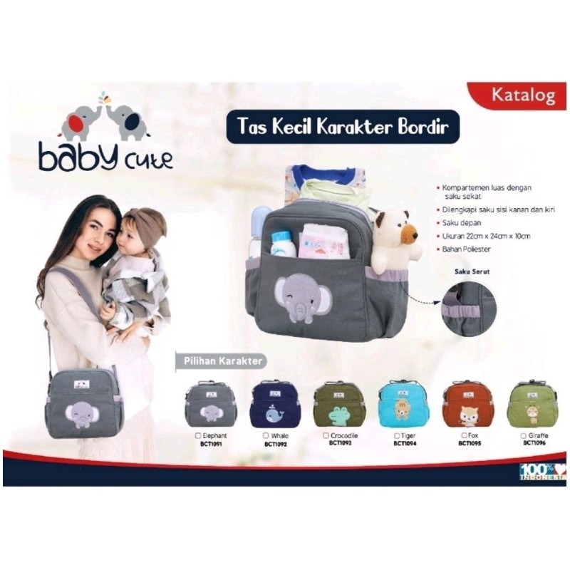 Baby Cute Tas Bayi Kecil Baby cute Karakter Bordir