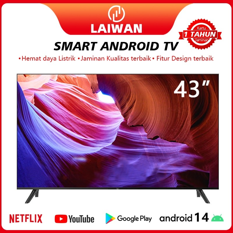 PROMO【LAIWAN】Smart TV 40/43/32 inch TV LED Digital Android TV FHD/UHD TelevisiREADY