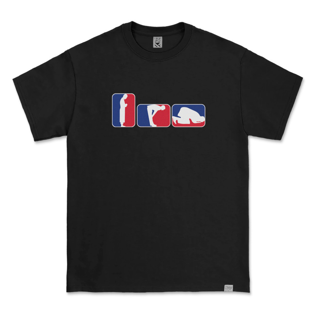 T-shirt Nba Prayers Black | Kaos Parodi Basket Pria Hijrah Hitam Lemanismll