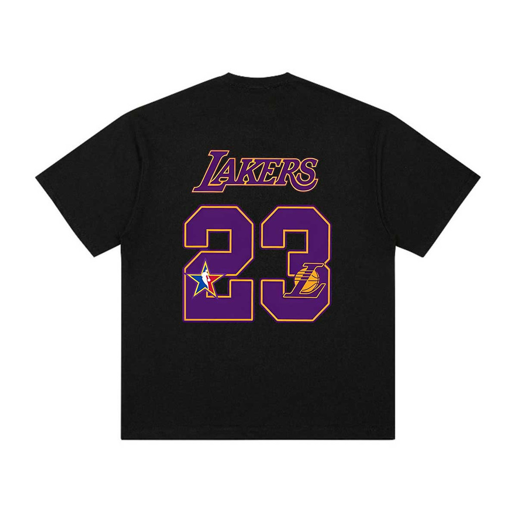 Musik Hip Hop T-Shirt T-Shirt Pria Adegan Basket Lengan Pendek Pakaian Santai Longgar Kasual Musim P