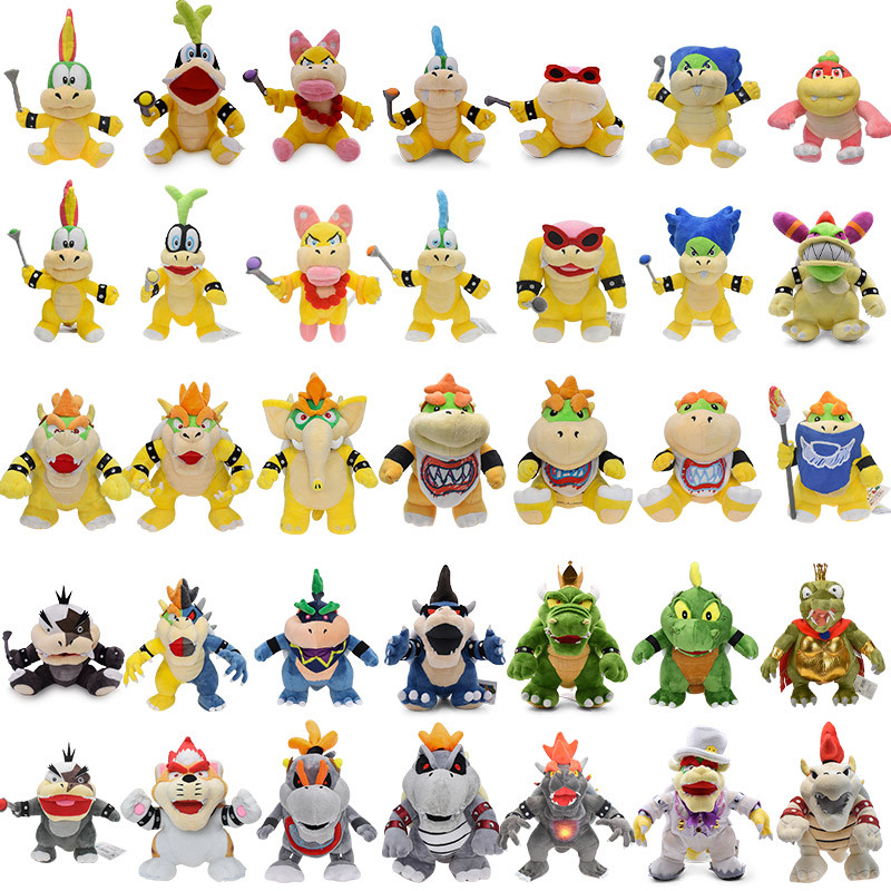 Hot Mario Plush Bowser Bowser Jr. Lemmy Larry Roy  Ludwig Morton Lemmy Iggy Pom Pom King K.Rool Stuf