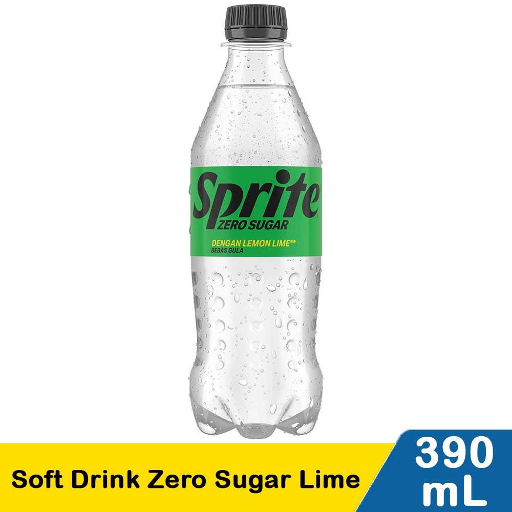 SPRITE SOFT DRINK ZERO SUGAR LIME 390mL