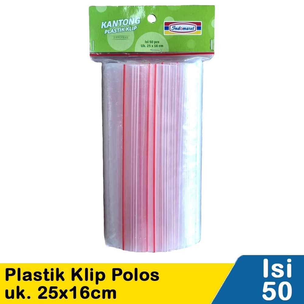 INDOMARET PLASTIK KLIP POLOS 50'S  25x16cm