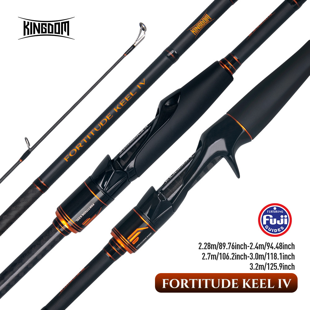 Kingdom FORTITUDE KEEL IV 2.28m 2.4m 2.7m 3.0m 3.2m Long Casting hore Fishing Rod FUJI MH Power MF A