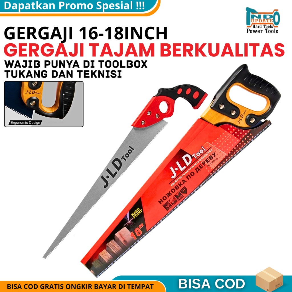 Gergaji Potong Kayu Manual 16-18inch Gergaji Multifungsi Super Tajam Gergaji Kayu Portable