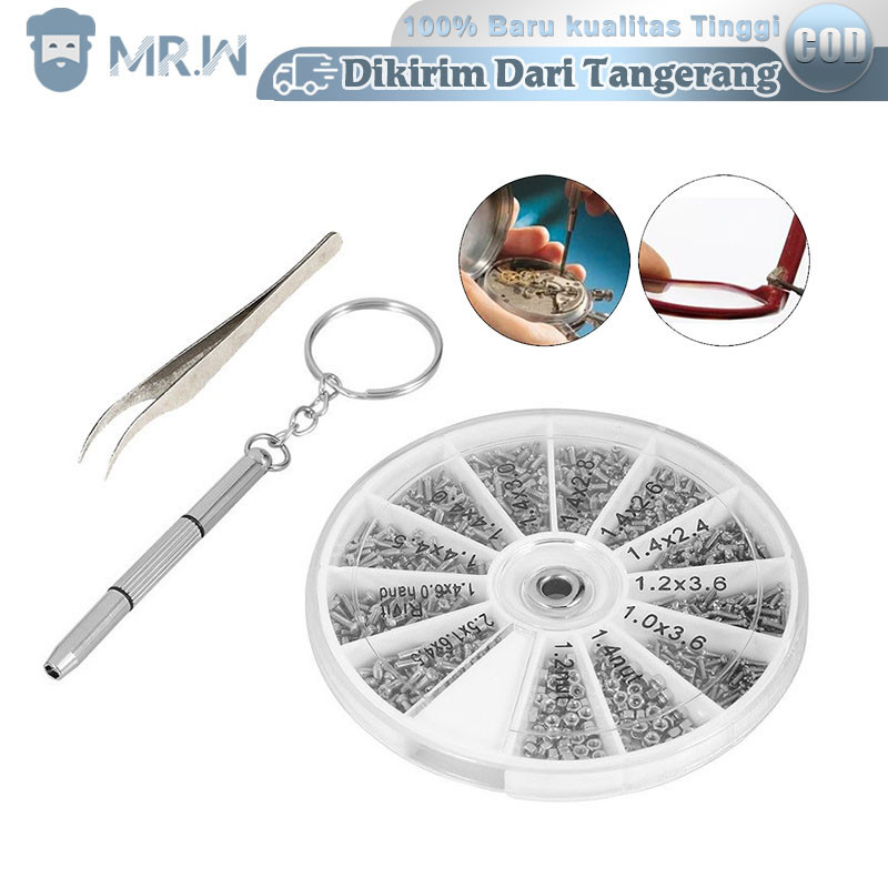 Baut Reparasi Kacamata Isi 1000 Baut Kacamata Dan Sekrup Kacamata Bagian Samping Mur