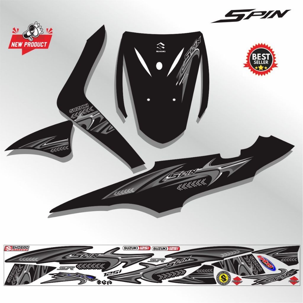 VARIASI STRIPING SPIN 125 VARIASI STIKER POLET KEREN SPIN