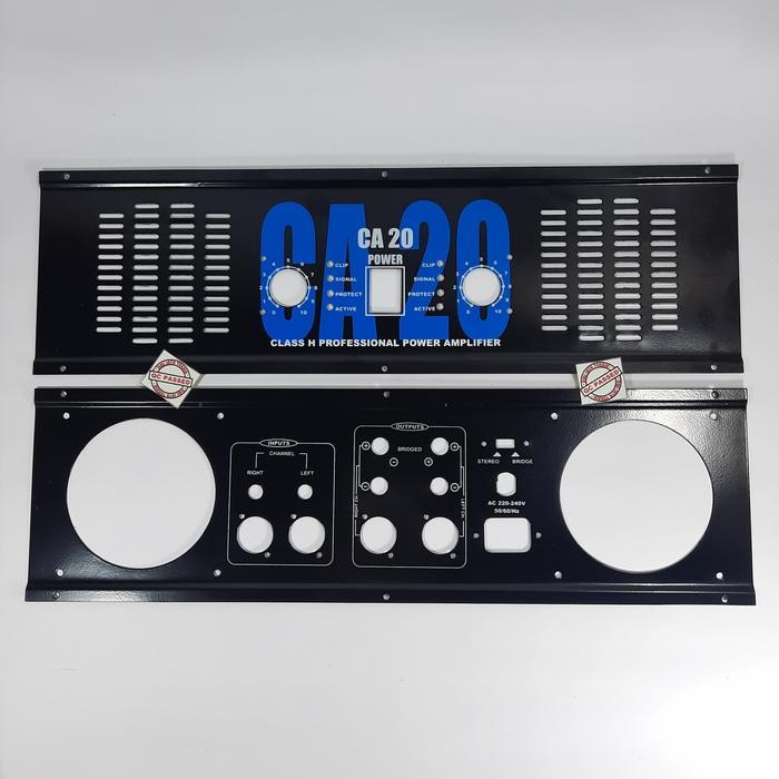 Plat Panel Power Amplifier Stereo CA 20 Depan Belakang CVJA