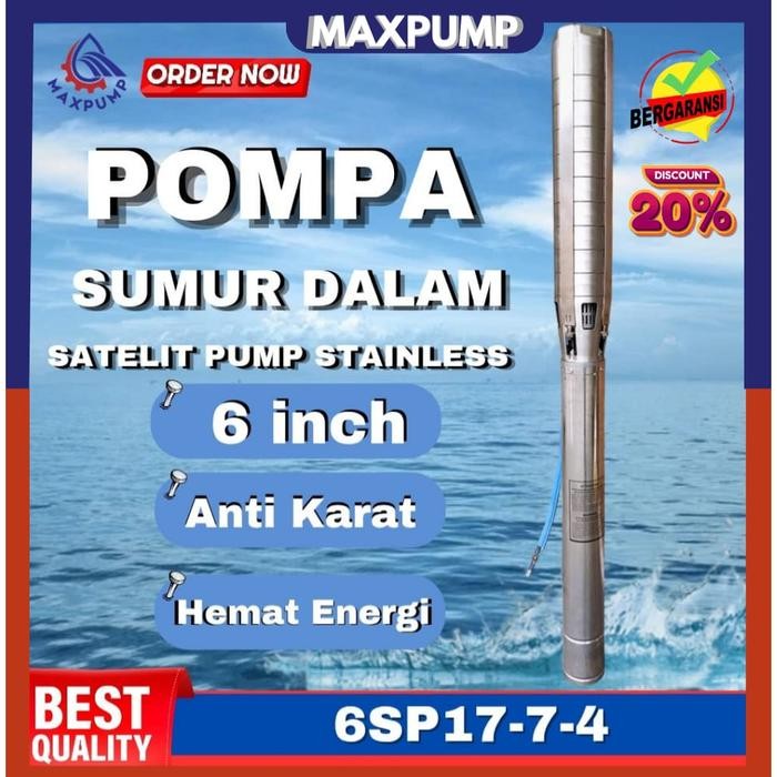 Mesin Pompa Air Satelit 5.5Hp  Water Pump Sumur Bor 6"