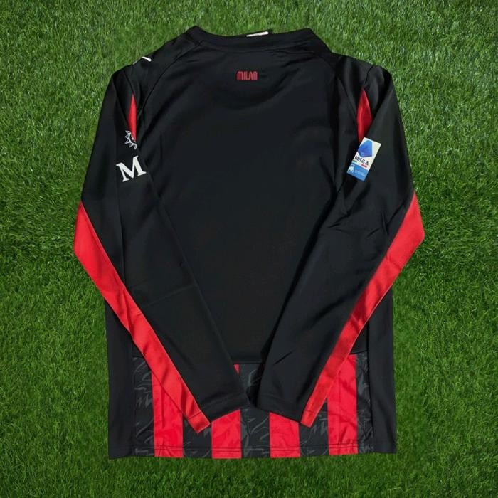 JERSEY BOLA LONGSLEEVE LS MILAN HOME NEW FULL PATCH 2025 2026 TOP QUALITY