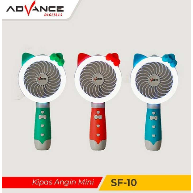 Jakarta Grosir Center ADVANCE Kipas Angin Portable  SF-10 dengan Lampu LED Light Kipas angin mini Ga