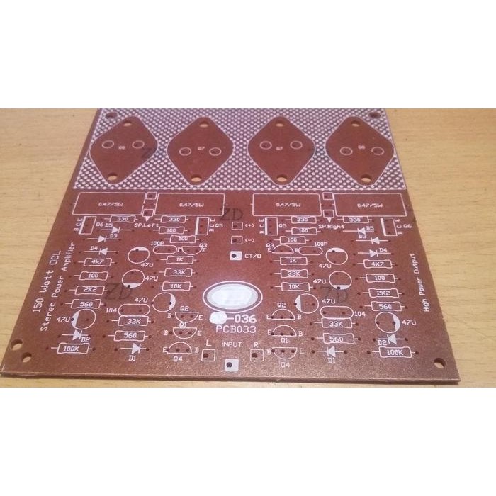 LEW99 PCB Power Ampli OCL Stereo Final Jengkol Series