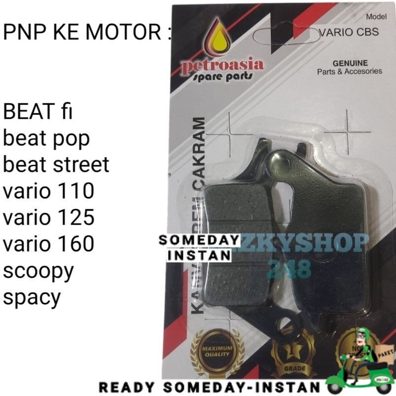 H C- PETROASIA dispad kampas rem depan HONDA 
vario 110 vario 160 beat fi beat street beat pop scoop