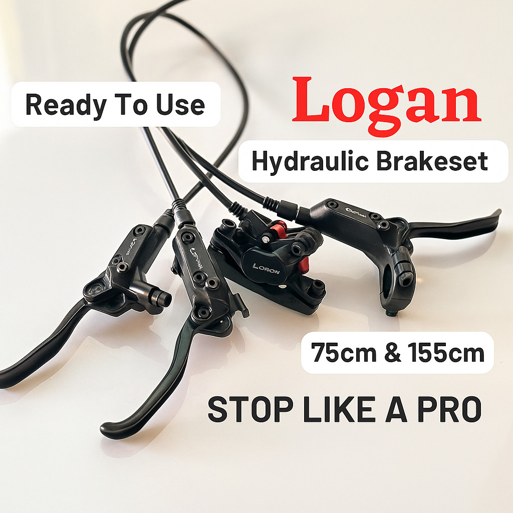 Logan Brakeset Rem Cakram Hidrolis Sepeda Hydraulic Disc Brake MTB Seli Depan 75cm Belakang 155cm Re