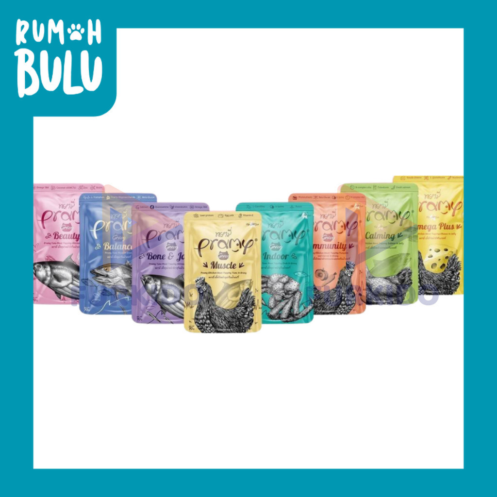 Pramy Gravy Cat Wet Food Pouch 70 Gr / Makanan Basah Kucing