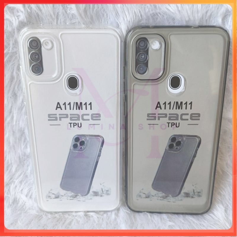 PROMO+COD Softcase Casing Clear Space Samsung A11/M11 Slikon transparan dan pelindung belakang hp+ca