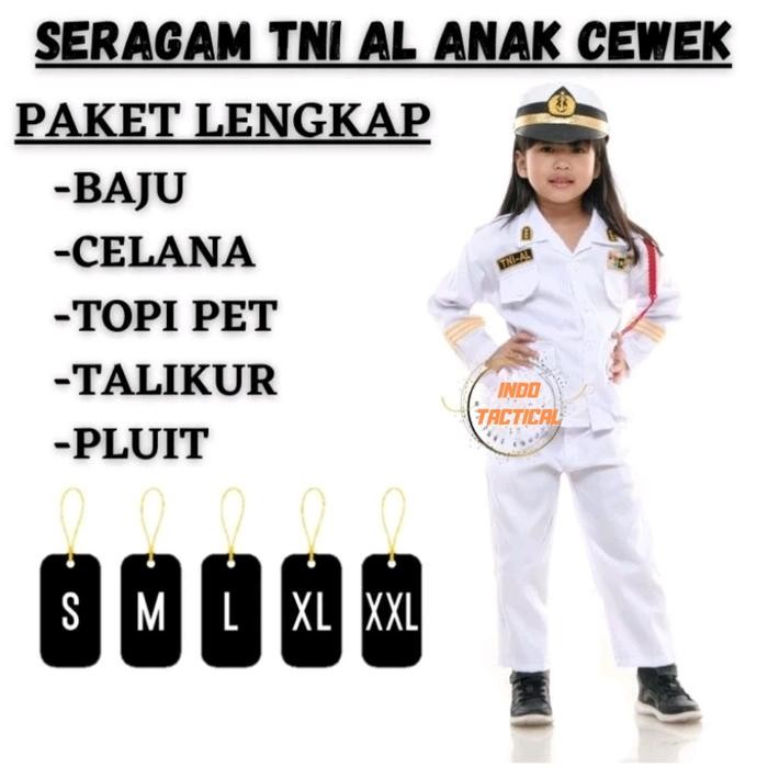 [ Djaya Djaya ]  Baju Seragam TNI AL Anak, Seragam TK TNI AL Cilik, Baju Karnaval murah Fashion - TN