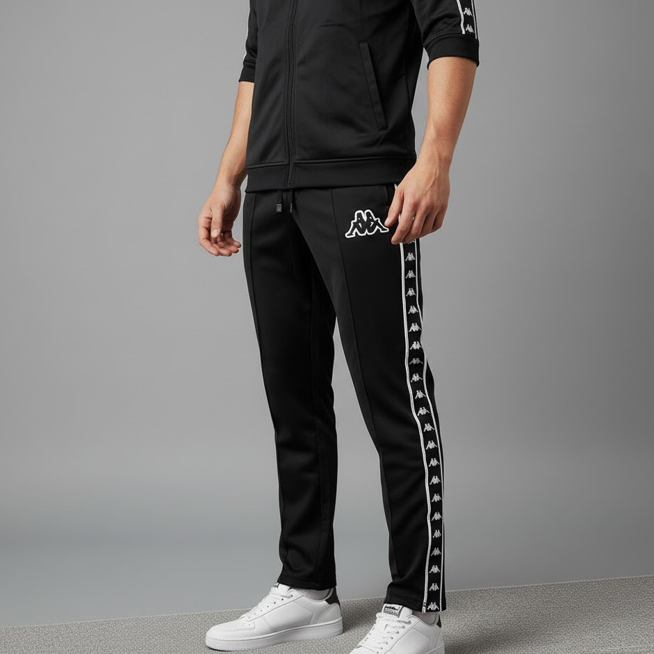 CELANA PANJANG KAPPA CASUAL PRIA WANITA TRACKPANT TRAINING LARI JOGGING GUNUNG BRANDED LOGO BORDIR