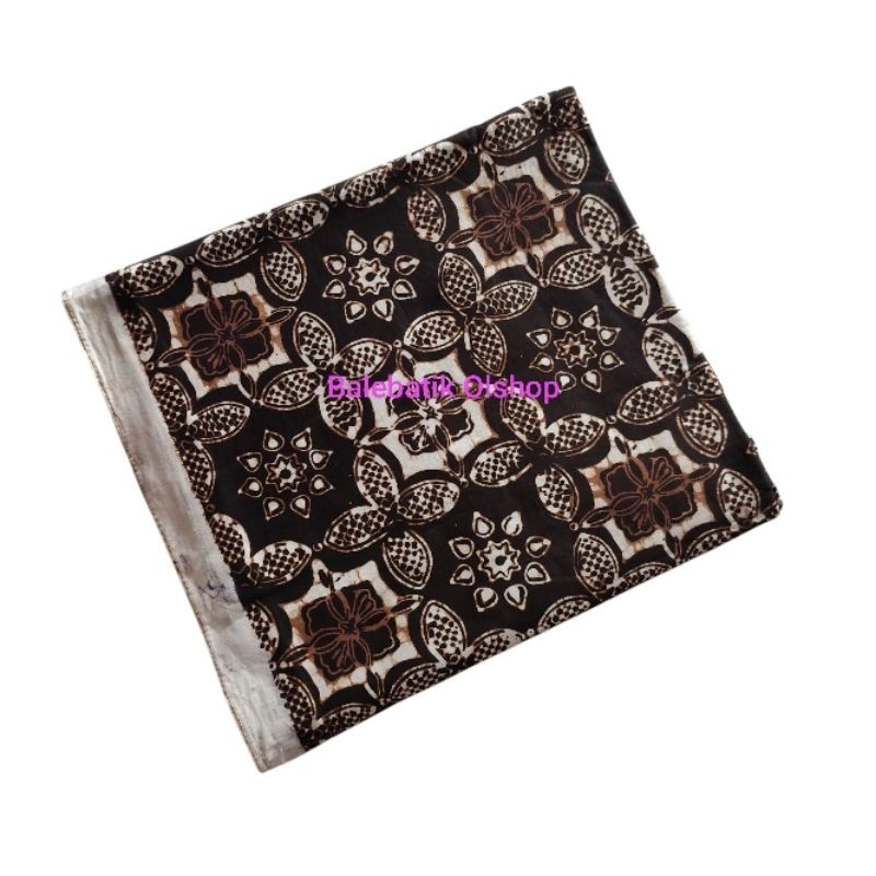 Kain jarik batik cap sogan jogja motif kawung kembang bahan katun halus asli jogja