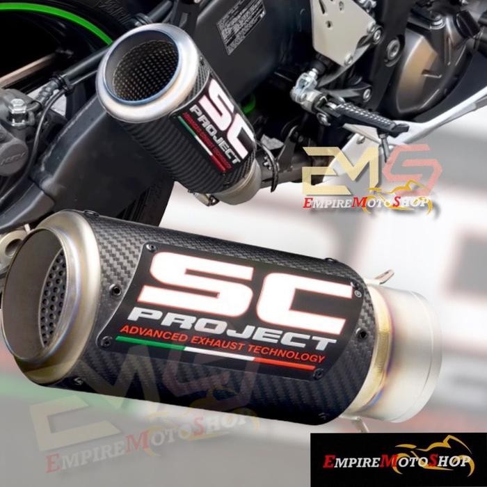 Knalpot SC Project CRT Muffler Carbon Silencer Only Original - 60 MM