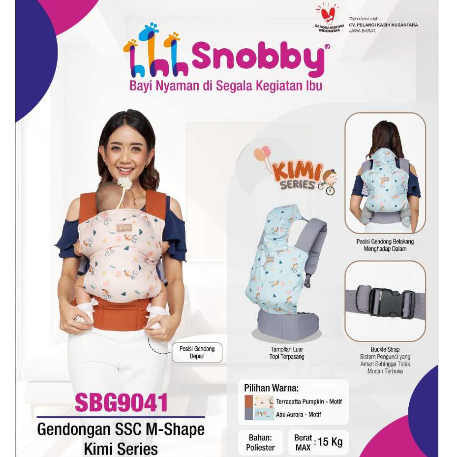 Snobby Gendongan Bayi Ransel Double Fungsi M-Shape Kimi / Snobby Gendongan Ransel MShape Urdha