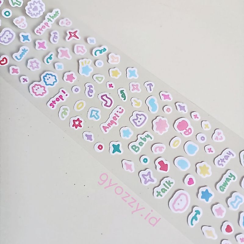 Sticker cute animal, cute mini sticker, cute colored arrowhead, mini sticker for deco journal, PC De