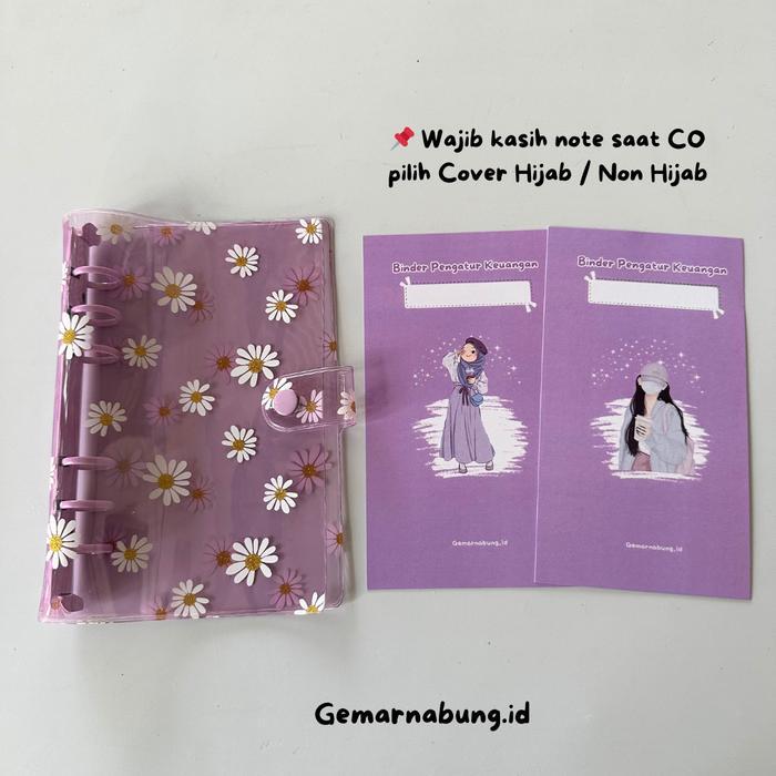 Binder Pengatur Keuangan, Budgeting Lengkap - Daisy Ring Purple, Binder Budgeting