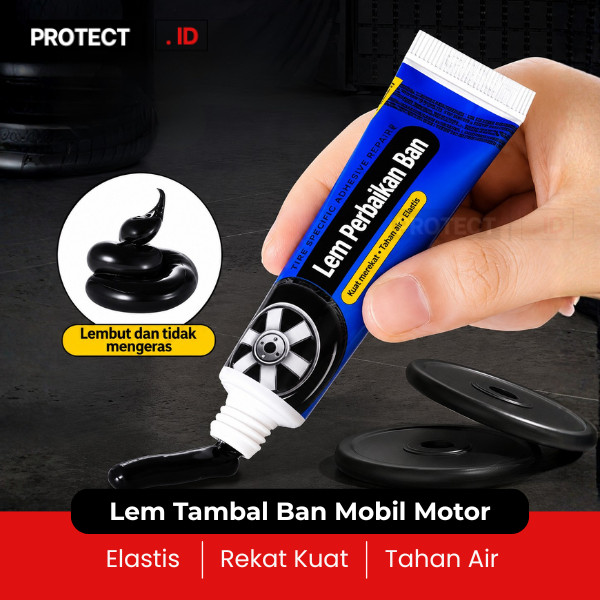 Lem Perbaikan Ban Karet Hitam Elastis Lem Tambal Ban Motor Mobil Rekat Kuat Tahan Air
