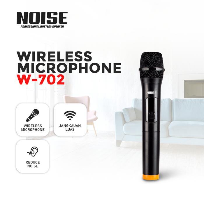 NOISE Double Wireless Microphone Universal Profesional UHF W702 Original