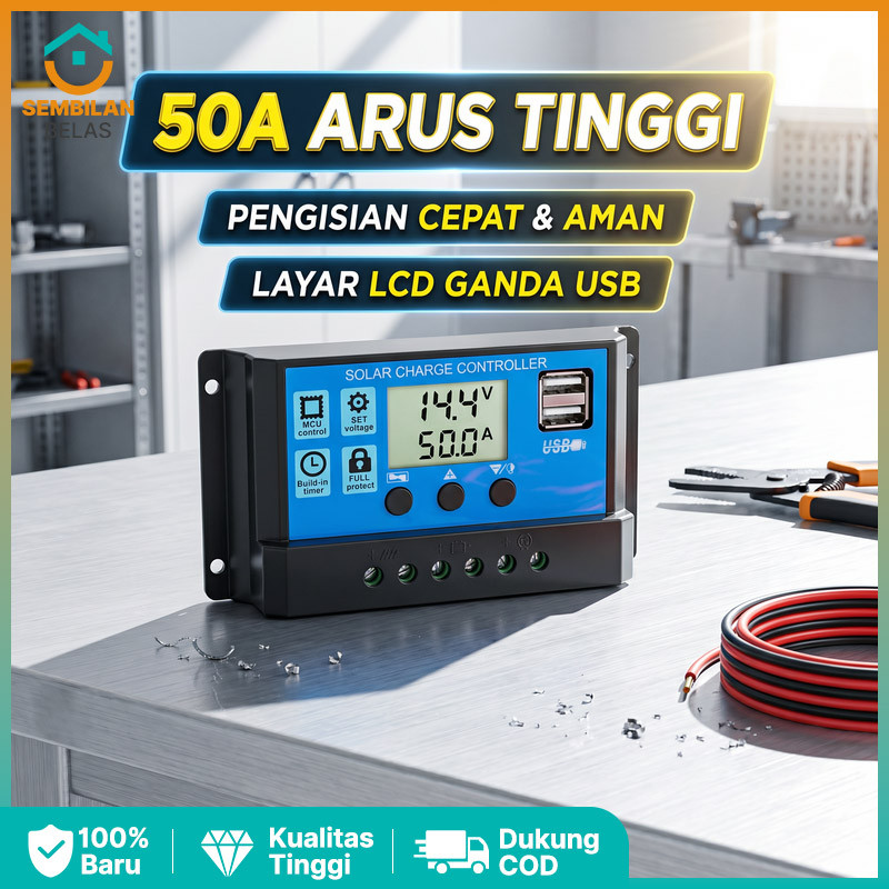 Solar Charge Controller LCD LED Display Solar PWM 12V/24V 50A 60A USB Panel Surya Charge Cell PWM /c
