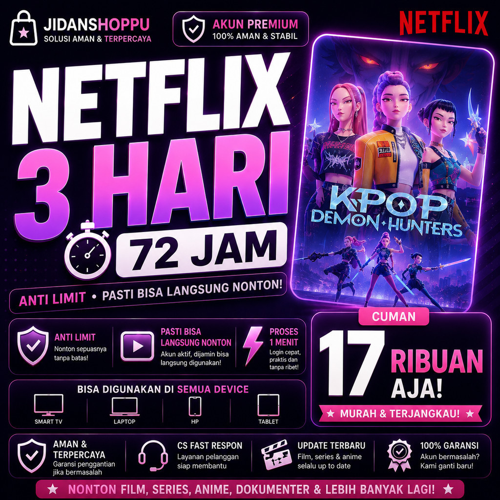 [NFX] NETFLIX 3 HARI [72 JAM] ‼️ PRIVATE PROFILE ANTI LIMIT ‼️ AKTIF 7/24‼️ FAST RESPON 24 JAM ‼️BY 