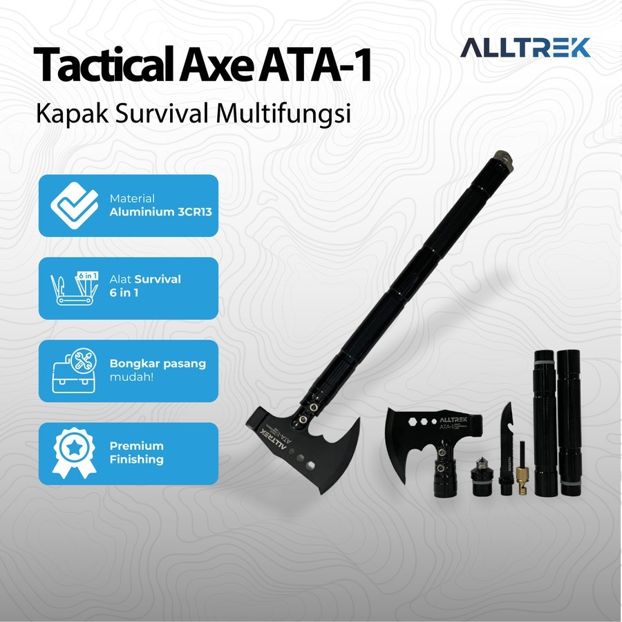ALLTREK Kapak Multifungsi ATA-1 Tactical Kampak Survival Camping     Berkualitas