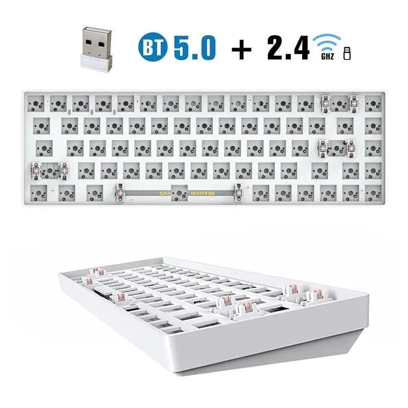 TESTER68 Customized Mechanical Keyboard Kit Hot Swappable Shaft Base Axis 2.4G/Bluetooth Customized 