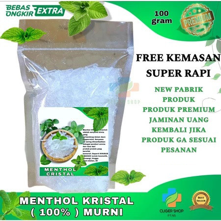 Mentol Kristal 100 gram/ Menthol Crystal ( Food Grade )