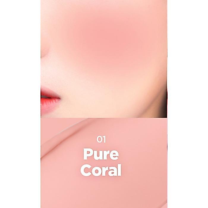 Blush Wajah Lilybyred Luv Beam Cheek Balm Bentuk Hati Premium - 01 PURE CORAL