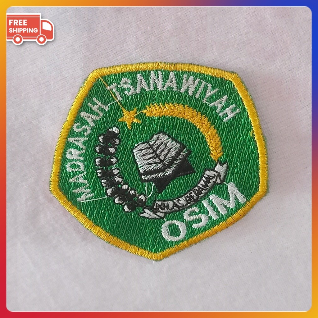 Bet Badge Logo Bed Patch Bad | Bordir Osim Mts | Bordir Osim Madrasah | Bordir Osim | Logo Mts Osim 