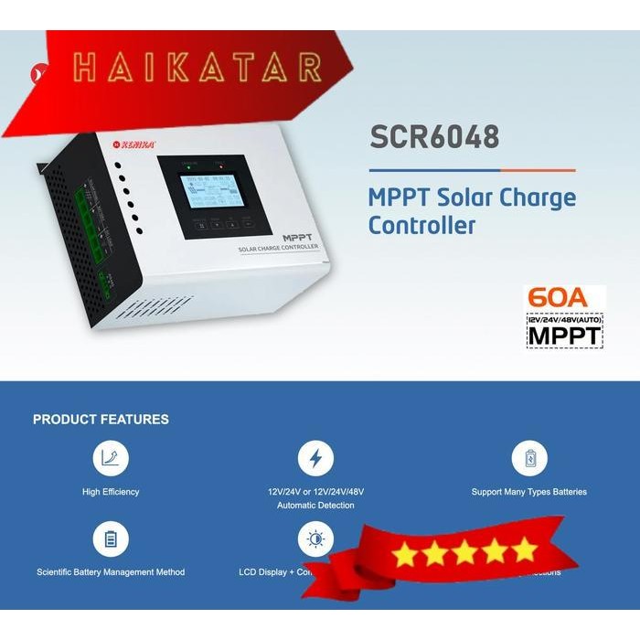 KENIKA SCC MPPT 60A 12V/24V/48V SOLAR CHARGE CONTROLLER [SCR-6048]