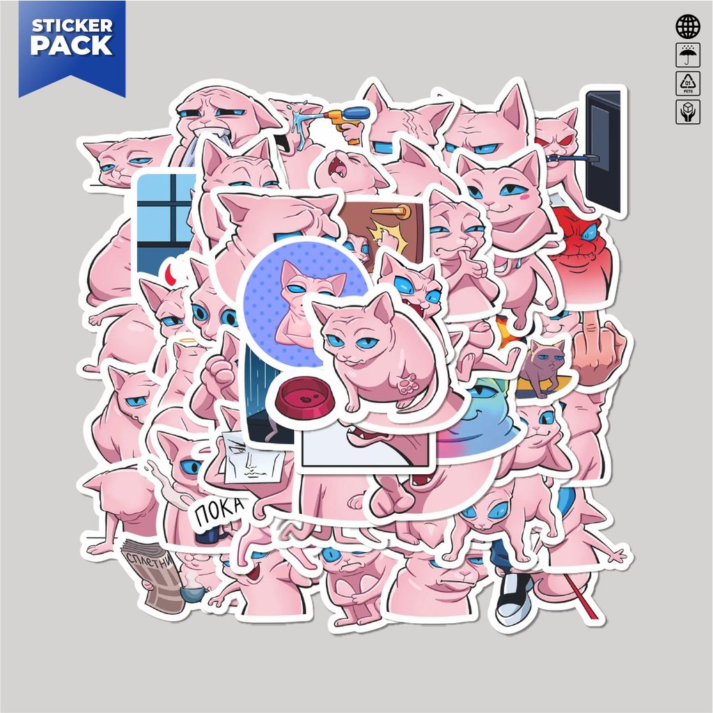 

[100PCS]Stiker Pack Stiker Kartun Funny Ramzez Aesthetic Vinyl Anti Air Dekorasi Sticker Laptop Buku Journal Koper Helm Casing HP Gitar Helm Skateboard