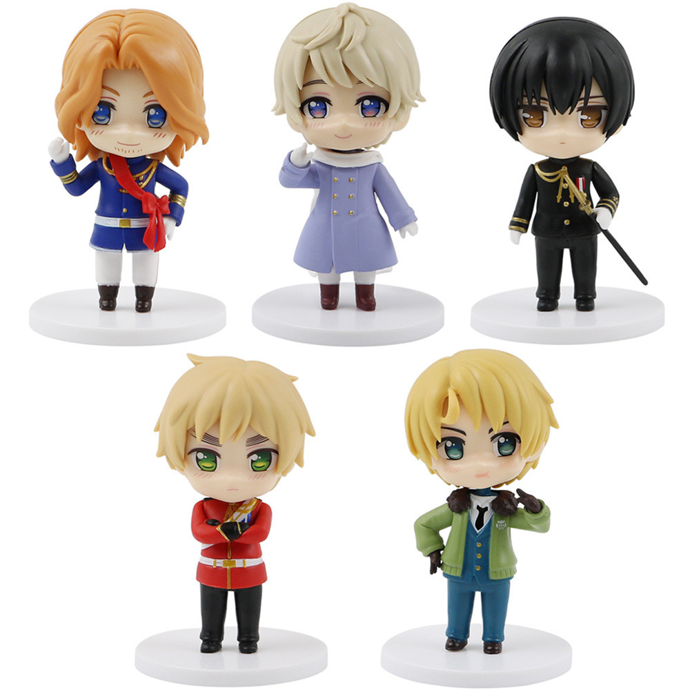 5Pcs/Set Anime Hetalia Axis Power Figuras Feliciano Vargas Hetalia World Stars PVC Action Figure 9CM
