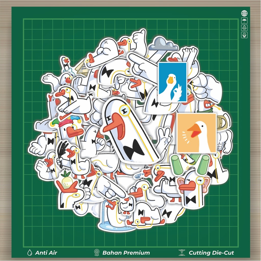 

Stiker Cutting Pack Stiker Hewan Bebek Angsa Goose Kawai Isi 100Pcs Series Aesthetic Lucu Keren Untuk Koper Bahan Vynil