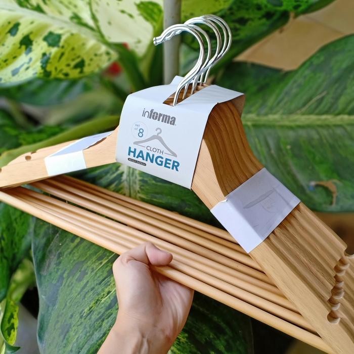 

hanger baju kayu - Natural