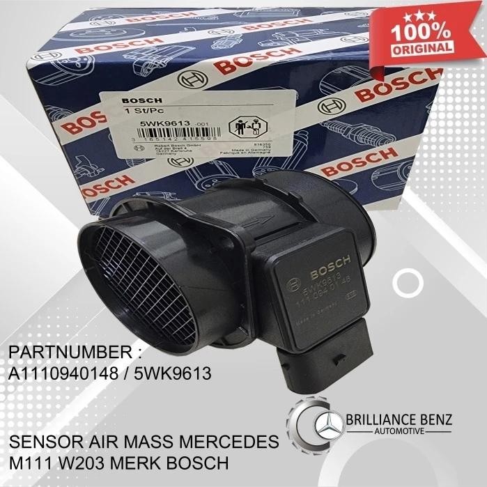 SENSOR AIR MASS MAP MERCEDES BENZ M111 W203  C180 C200 C240 BOSCH A1110940148 5WK9613