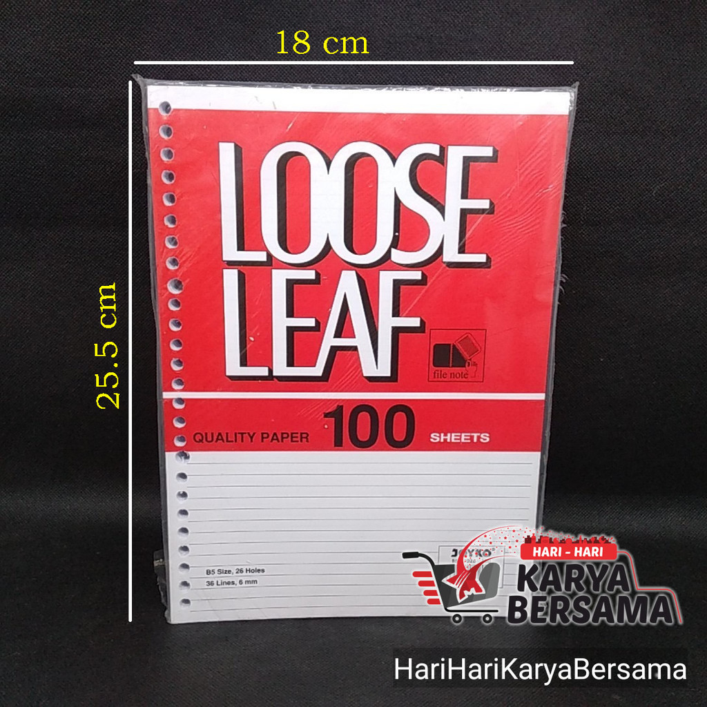 

KERTAS BINDER JOYKO LOOSE LEAF B5 ISI 100 LEMBAR