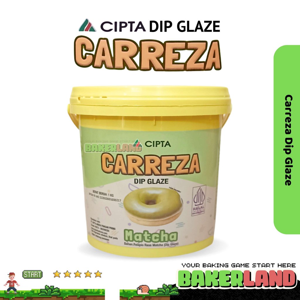 

Carreza Dip Glaze Greentea1 kg / Toping Donat Carreza / Selai Donat / Carreza Selai Donat