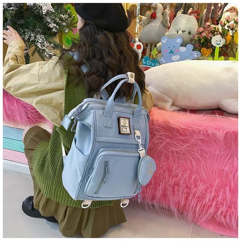 (COD) sastra tas bahu kecil niche tas ransel wanita Import tas sekolah kanvas fashion bag backpack t