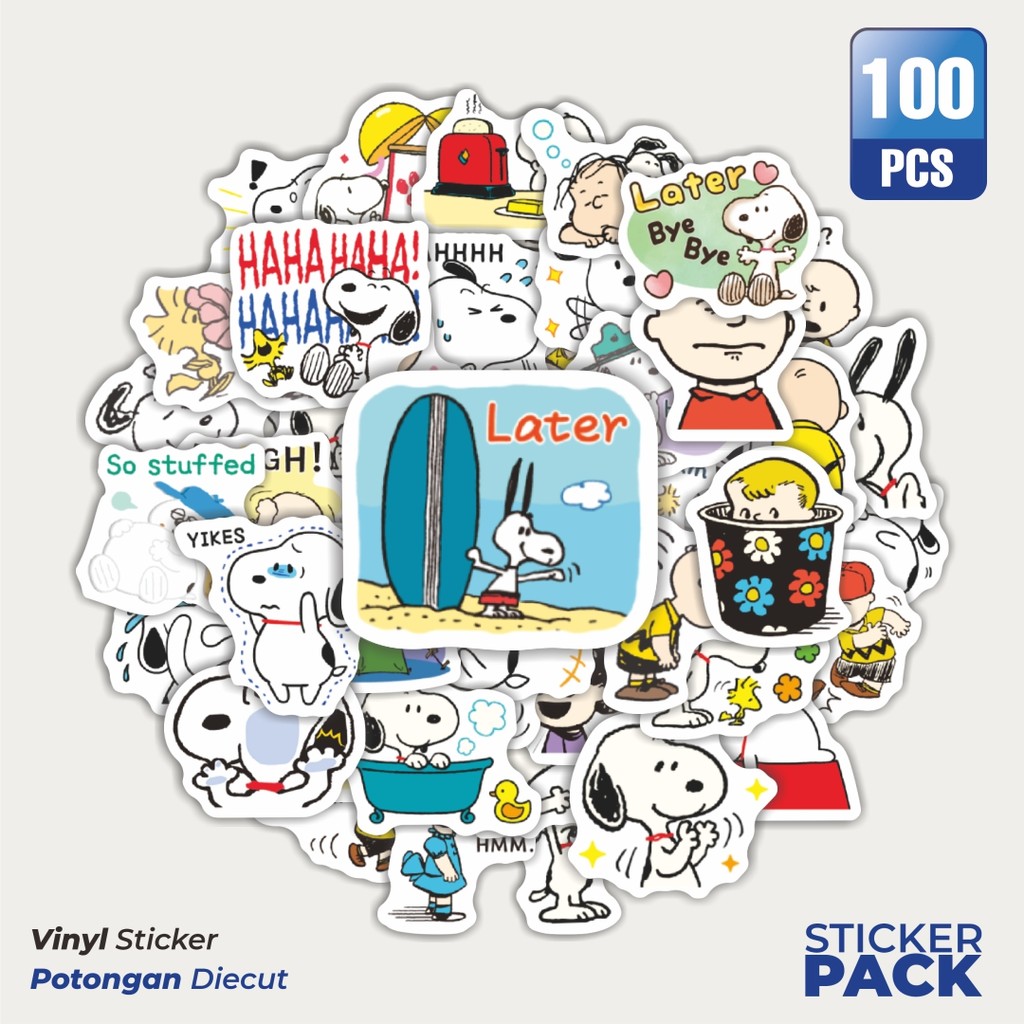 

Terbaru! 50 pcs Stiker Kartun Snoopy V46 Dekorasi Lucu Kreatif untuk Notebook, Skateboard, HP