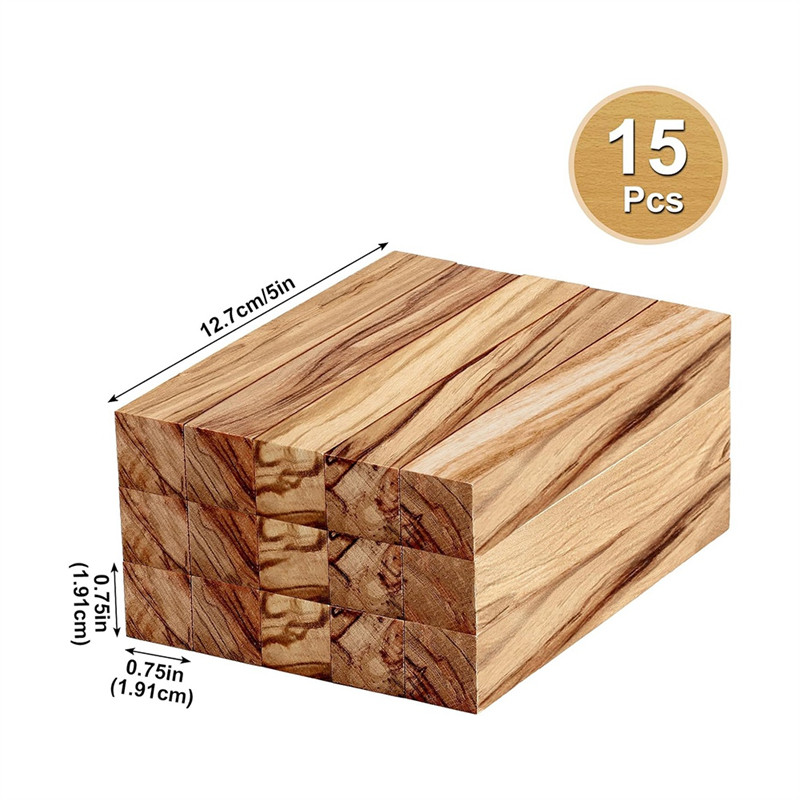 

PORK-15 Pcs Olive Wood Pen Blanks Kits Pen Turning Supplies For DIY Crafts, 5 X 3/4 X 3/4 Inch