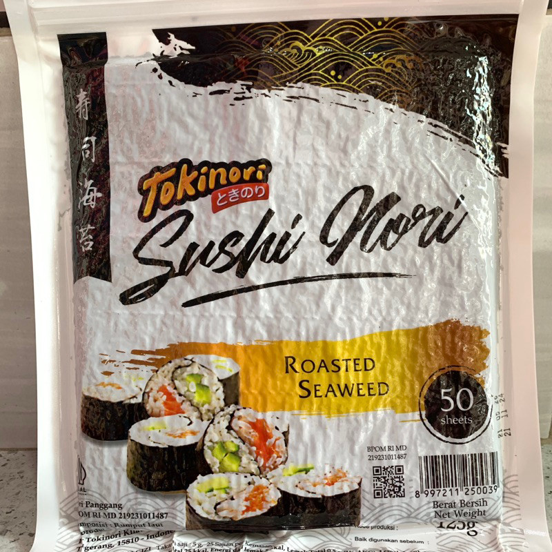 Sale Nori Sushi 50 Lembar sheet Halal Java Sakao tokinori termurah nori rijek bess macam merk seawee