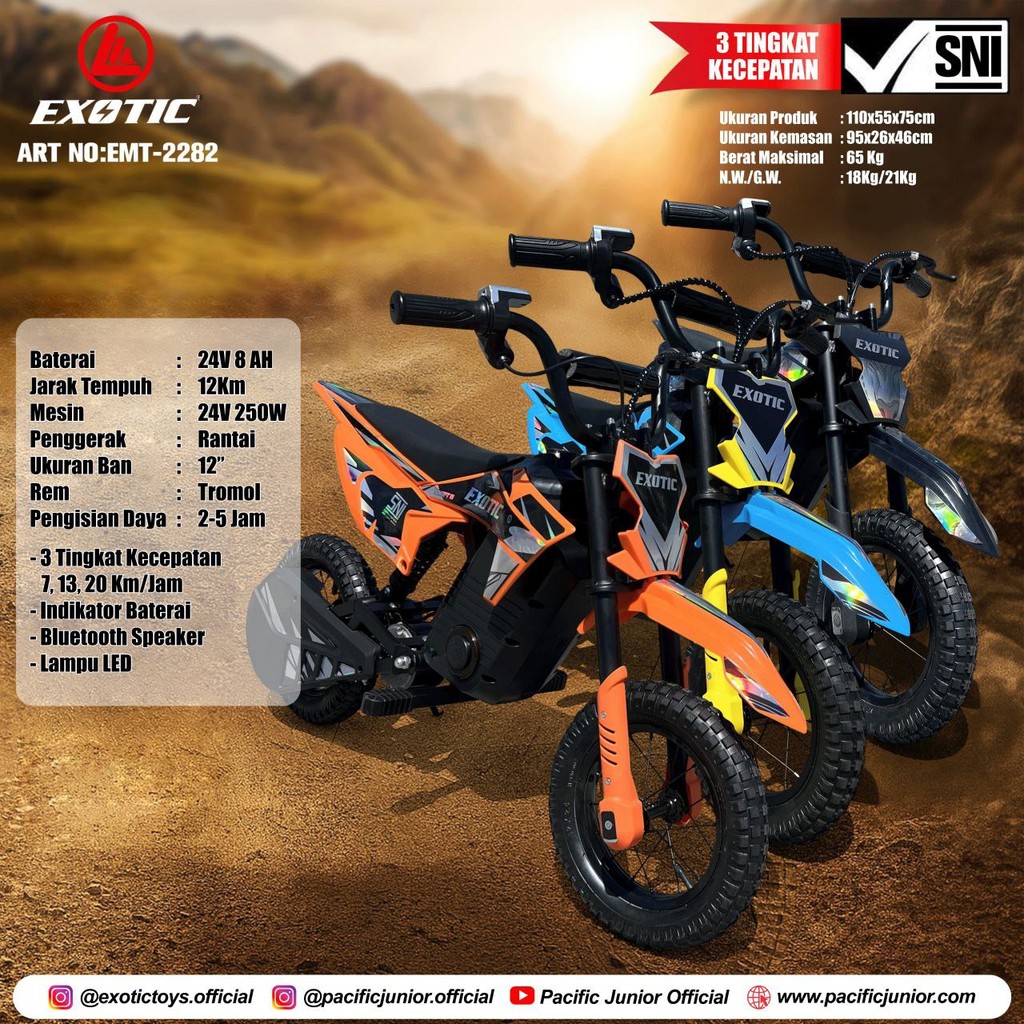 MOTOR TRAIL AKI MINI  ANAK EXOTIC EMB 2282